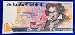 **Specimen Note Varinota De LaRueGiori S.A.Beethoven UNZ**