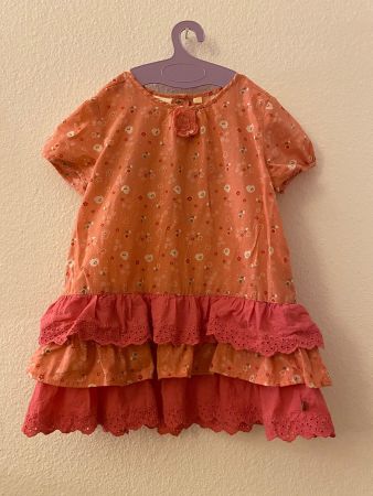 Tabea Sommerkleid Gr 98 / 104 Mädchen Baumwolle Kleid Baby
