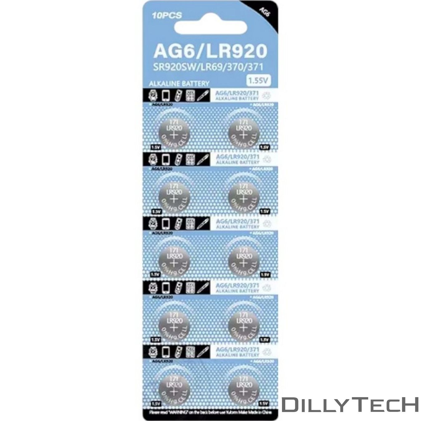Caricatori & Batterie: DTecH AG6, 371, SR920SW Knopfzellenbatterie - 30 Stk. – Nuovo e nell'imballaggio originale da Meilen venduto da DillyTecH 1