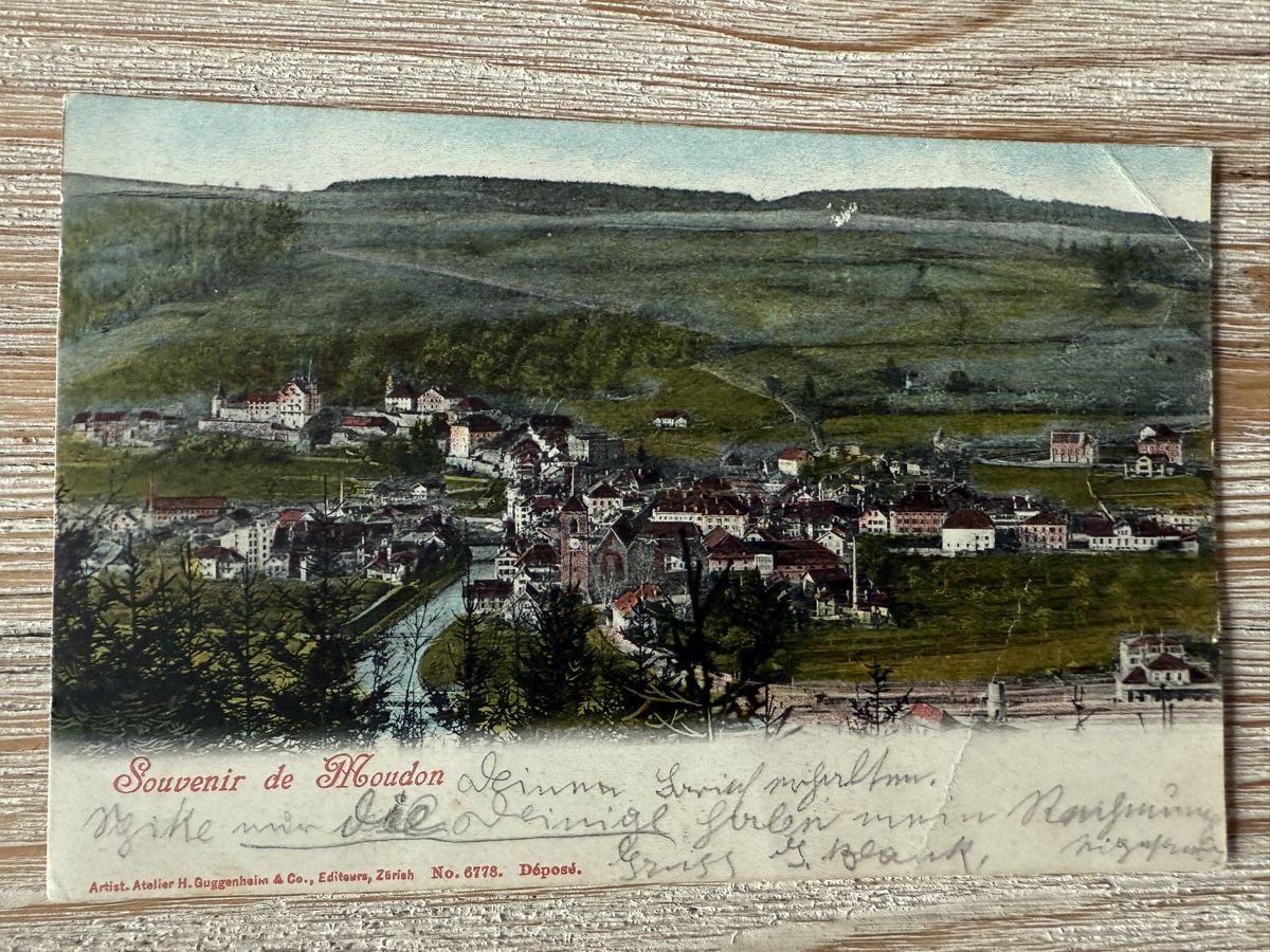 Cartoline postali: Carte postale Moudon - 1903 – Usato da Chapelle-sur-Moudon venduto da Chamard78