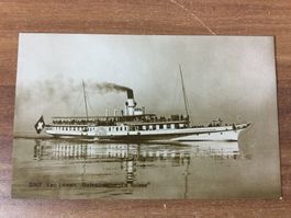 Karte mit Sulzer Schiff Lac Leman Bateau -salon La Suisse