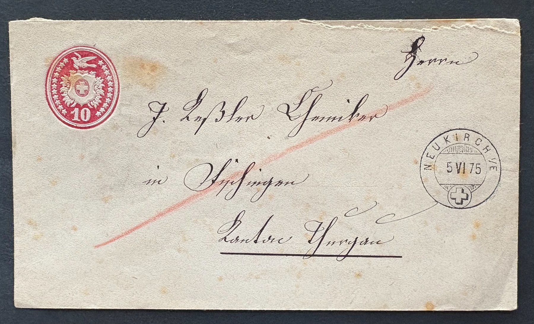 Tous les timbres: BRIEFUMSCHLAG NEUKIRCH 1875 – D'occasion à Ostermundigen par Wyatt-Earp