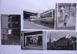 5 x schwarz-weiss Foto, Stadt Zürich, +, - A5