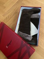 FERRAGAMO BOOTS, GR. 40, PELZ/WILDLEDER, NEU, EIN TRAUM!
