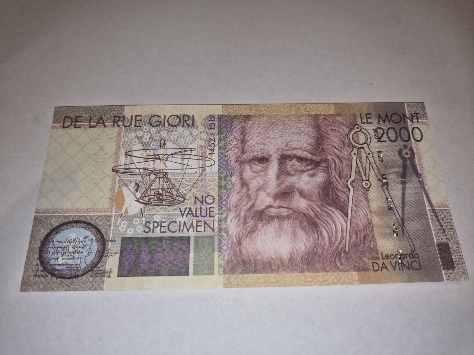 Banconote: Billet Commémoratif Leonardo Da Vinci – Nuovo (secondo la descrizione) da Senèdes venduto da hen_fw8b