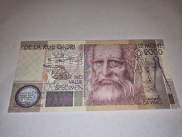 Billet Commémoratif Leonardo Da Vinci