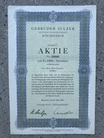 Gebrüder Sulzer Aktie Nr.25306 von 1943