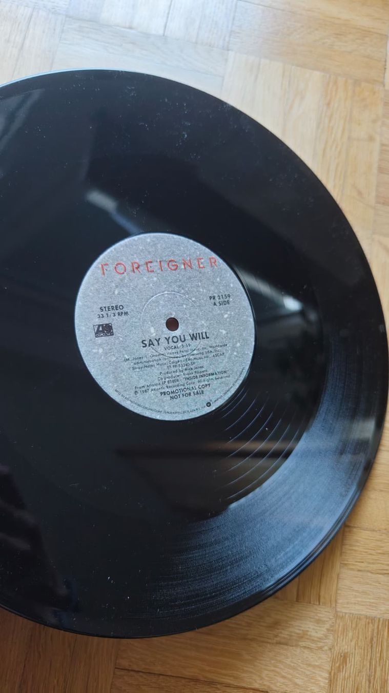 Dischi in vinile: Foreigner: "Say you will" maxi single 12" – Usato da Jona venduto da Kapuzinermoench 2