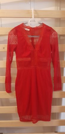 Giorgia Kleid NEU! rot ♥️♥️♥️ Spitze Langarm Gr. XS-S