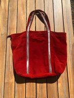 Sac rouge en daim avec bandoulière