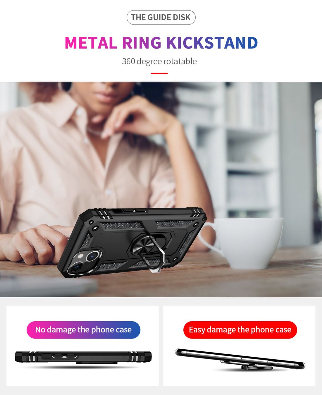 Cover & Protezioni schermo: Handy Hülle Hybrid Bumper Panzer iPhone 13 Mini -schwarz – Nuovo e nell'imballaggio originale da Wabern venduto da Technologiaaa 2