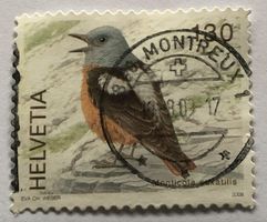 Nr. 1272 STEINRÖTEL Dauermarken Einheimische Vögel GESTEMPEL