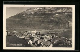 Andermatt, Ortsansicht aus der Vogelscha