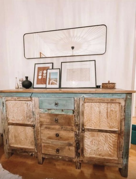 Westwing Vintage Sideboard Shabby Chic Kommode Vollholz (Neu (gemäss ...