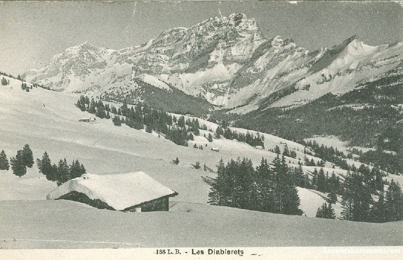 Cartoline postali: Les Dieblerets - im Winter + 1907 – Usato da Emmenbrücke venduto da teestube