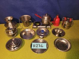 Puppenstube,Puppenküche,Blechgeschirr H276