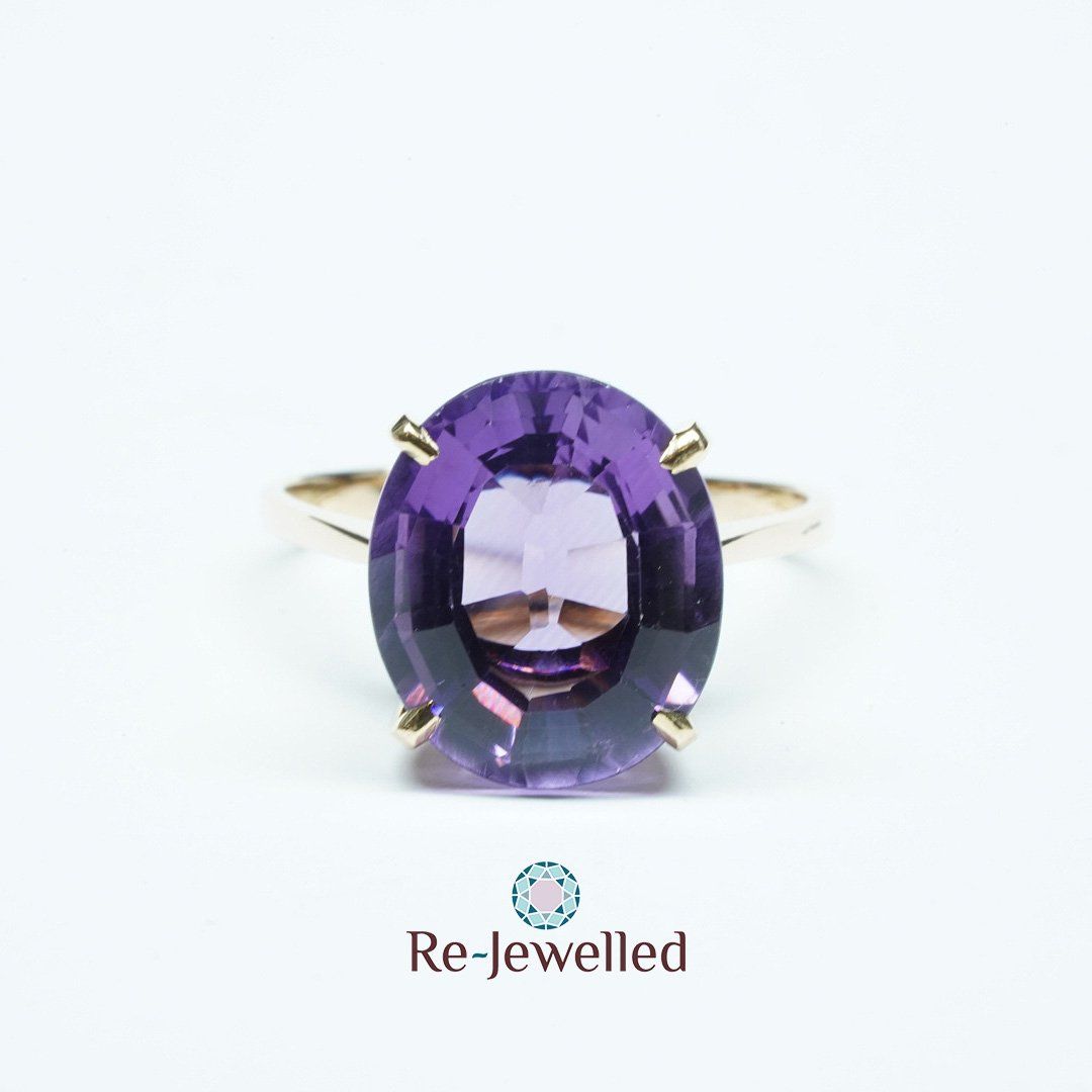 Anelli: Fingerring 18k Gelbgold mit Amethyst – Usato da Bülach venduto da Re-Jewelled 6