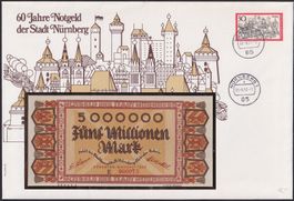 1983, NOTGELD 60 JAHRE Nürnberg mit 5 Millionen Mark-Schein