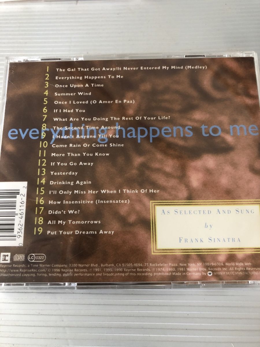 CD: Frank Sinatra CD - "Everything Happens To Me" - Top Zustand – Usato da Flaach venduto da rubo7 2