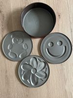 Zenker Springform mit 4 Böden, 26cm, Bär, Blume, Smiley
