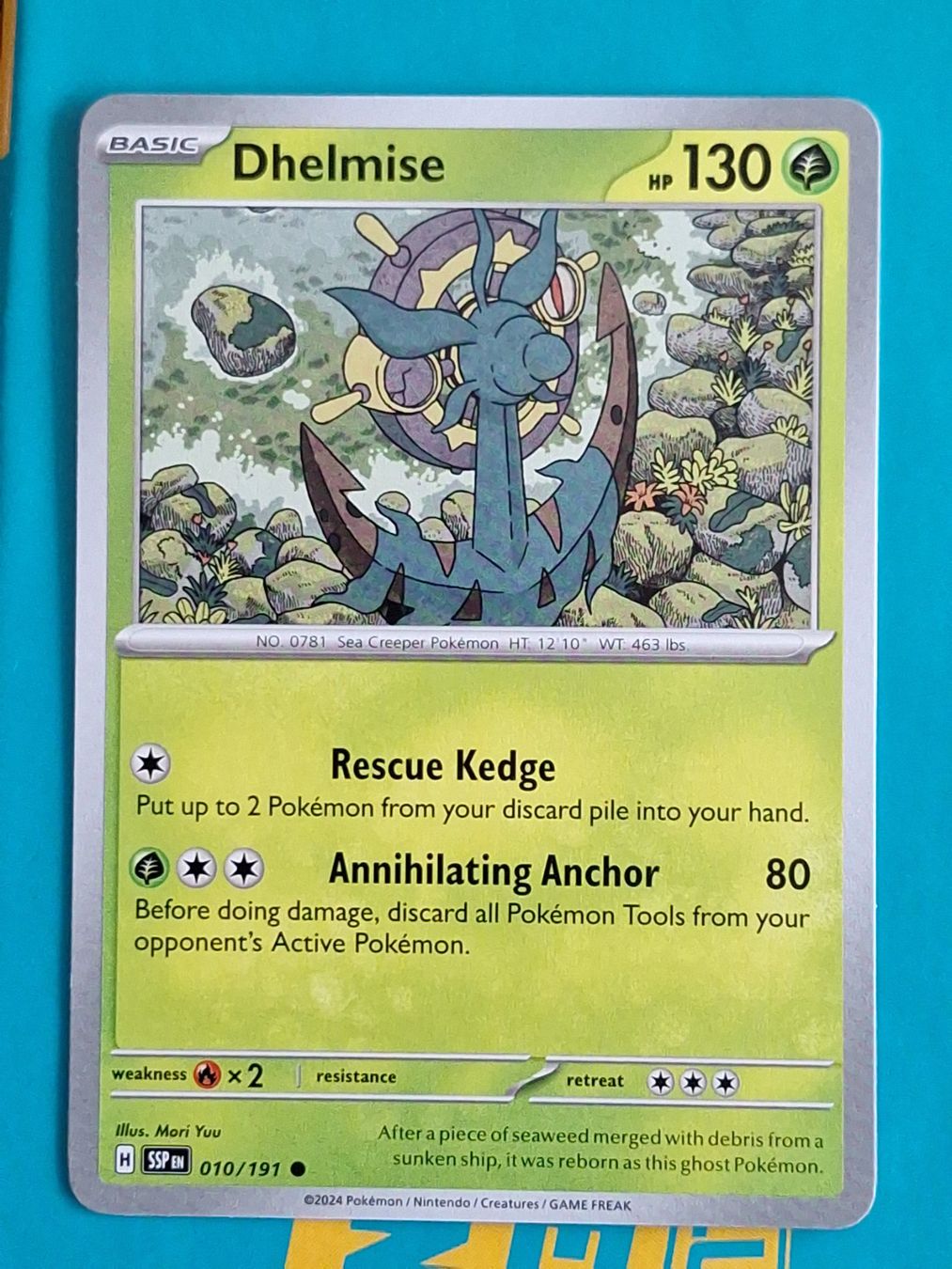 Pokémon Carte collezionabili: Dhelmise - Pokemon Surging Sparks – Usato da Altstätten SG venduto da GGsGameshop