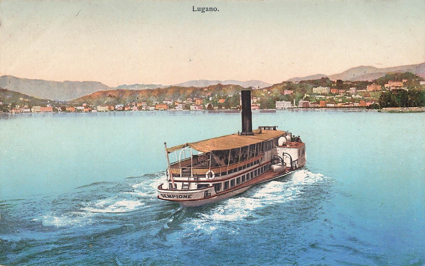Cartoline postali: Lugano battello schiff boot – Usato da Biasca venduto da Blenio71