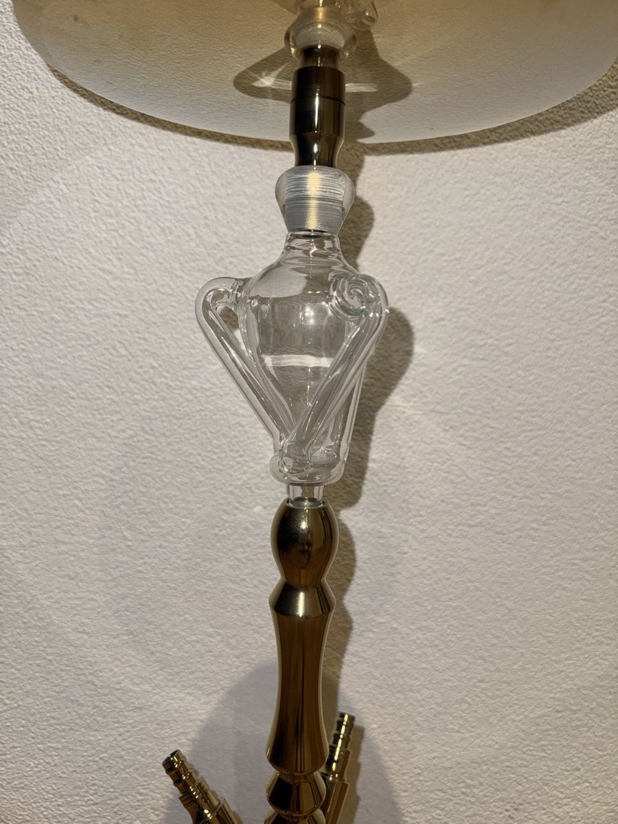 Narghilé: Shisha in Gold, mit Dschinni Molassefänger – Usato da Rüthi (Rheintal) venduto da cor_z9lt 3