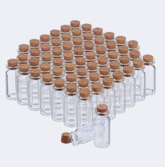 Gas-Geräte & -Technik: Mini Glasfläschchen mit Korken 60er Set – Neu und originalverpackt aus Gerlafingen von Tsuru