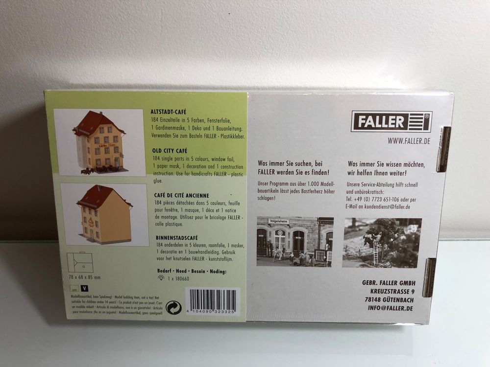 Kit De Contenedor De 20 Pulgadas De Faller | Maqueta A Escala Color Rojo | Accesorio De Diorama