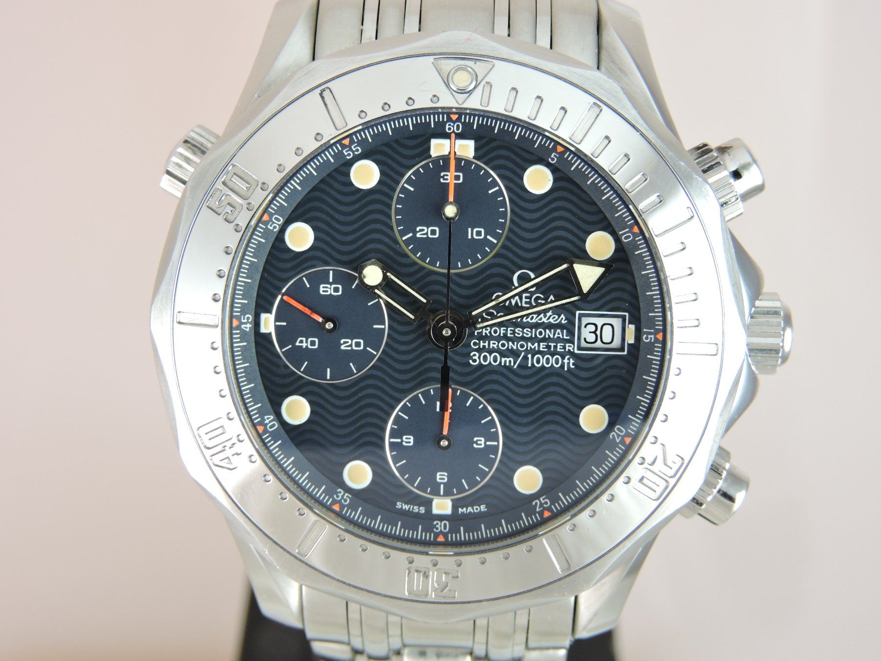 Omega Orologi: 1995 Omega Seamaster 300M Chrono - Serviced, Box & Papers – Usato da Bern venduto da Vintage-Oyster 4
