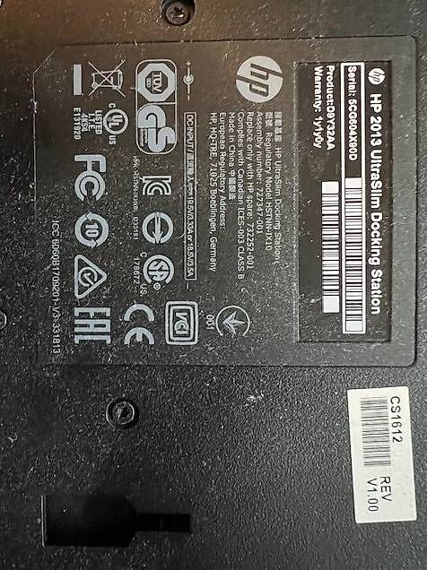 Hewlett Packard Dockingstation: Dockingstation für HP Notebook – Gebraucht aus Niederglatt ZH von gde 2