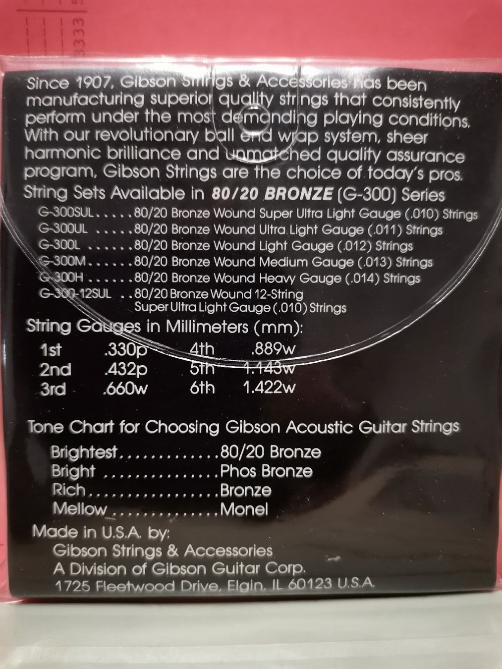 Gibson Musikinstrumente: Cordes Gibson 0.13 bronze – Neu und originalverpackt aus Maules von maco03 1