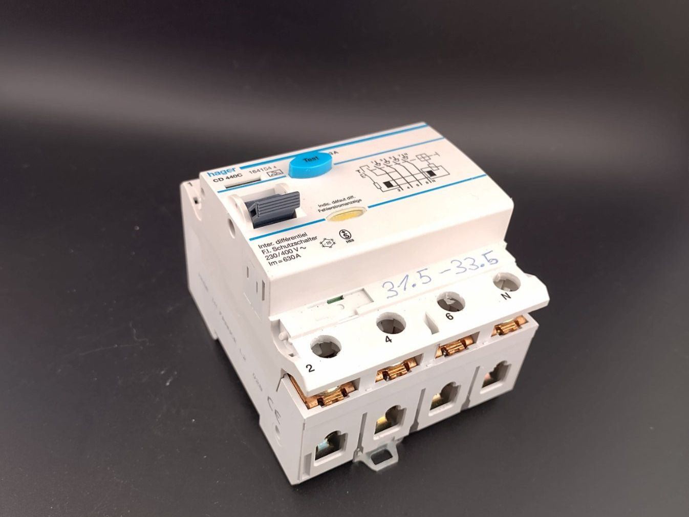 Hager Interruttori: Hager CD 440c 40A 30mA FI – Usato da Winterthur venduto da Hint17 3