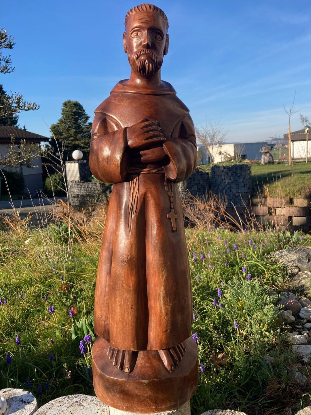 Sculture & Statue: Heiligenfigur Mönch Holz geschnitzt 8.5 Kilogramm – Usato da Subingen venduto da ArtBead 1
