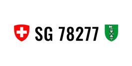 Kontrollschild / Autonummer *SG 78277*