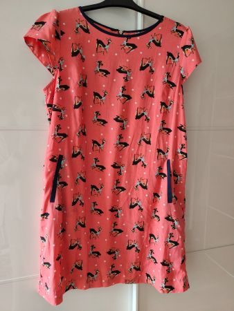 Minikleid rosa, Rehe und Punkte L