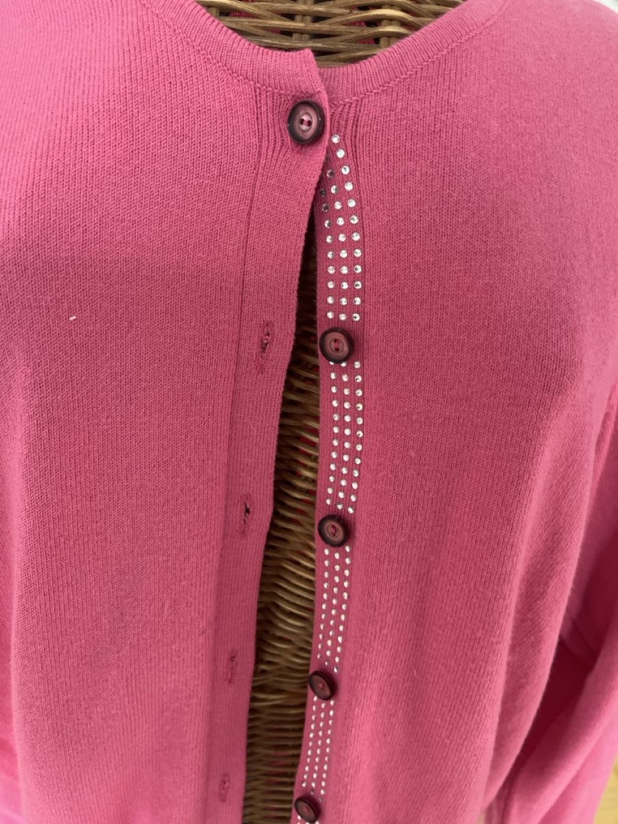 Jacken: Pink Cardigan mit Strass, Modal, 38 – Gebraucht aus Solothurn von Bobesch08 1