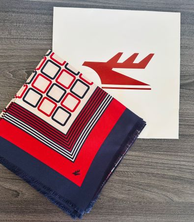 Foulard 100% Seide Creation pour JET AVIATION 89x89 cm