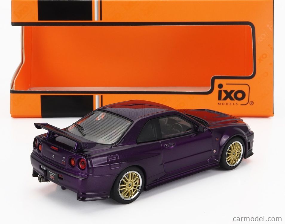 Nissan Skyline GT-R (R34) Custom metallic-lila / 1:43 (Neu und ...