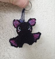 Amigurumi Schlüsselanhänger mit Fledermaus Halloween