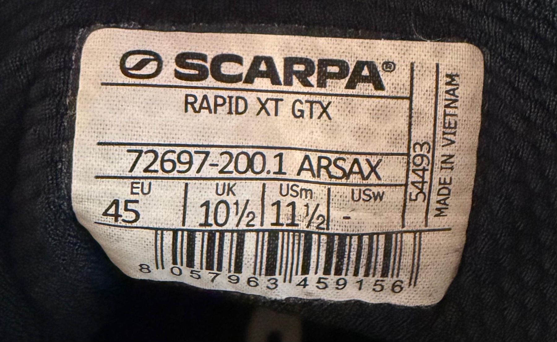 Scarpa Scarpe da uomo: Scarpa Rapid XT GTX Wanderschuhe Grösse 45 2-3 mal gebraucht – Usato da Grindelwald venduto da mattiji 1