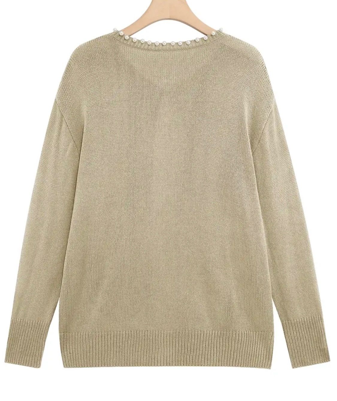 Jacken: stilvolle und edle Strickjacke mit Perlen, beige,L – Neu und originalverpackt aus Winkel von ferrari2022 2
