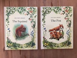 2 English books "The Squirrel"&"The Fox" Eye-View Library