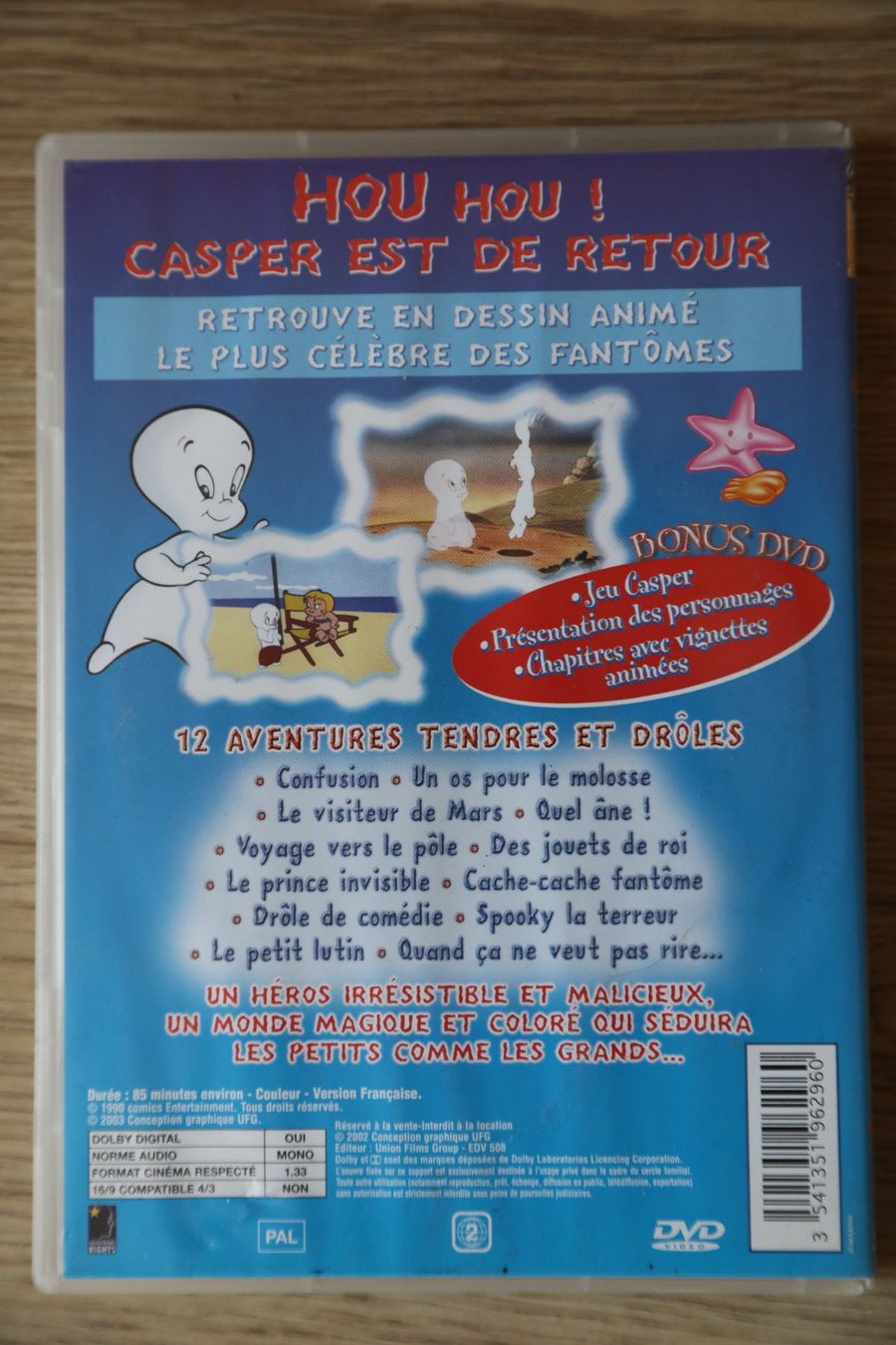 Tutti i DVDs: Lot de 5 DVDs   CASPER             en français – Usato da Porrentruy venduto da tupatup 5