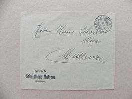 Brief Amtlich Muttenz BL Baselland 1920 Schulpflege
