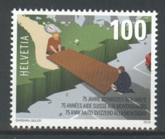 Tutti i francobolli: 2018, Sondermarke Schweizer Berghilfe ** (1) – Usato da Willisau venduto da Vollstempel