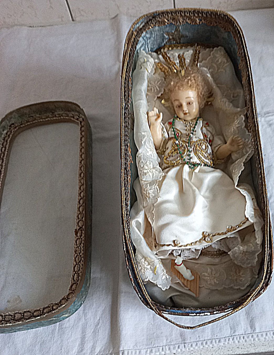 Statuette: Grosses antikes Fatschenkind 18 cm – Usato da Baar venduto da 2cvbaar 4