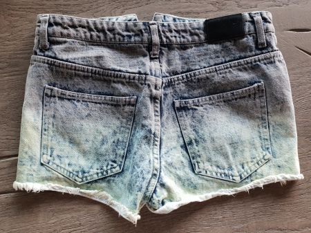 🐸 JEANS HOTPANTS mit Farbverlauf S