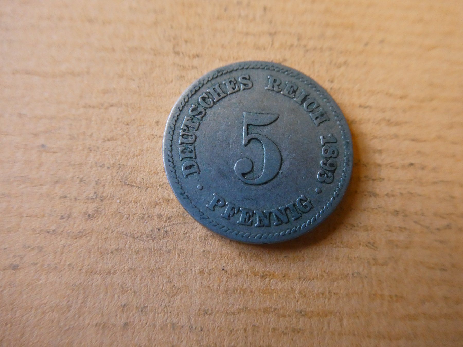 Tutti le monete: Dt. Reich 1893 E, 5 Pfennig – Usato da Hinterforst venduto da Rohusri