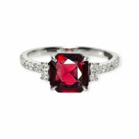 Granat-Ring 14k Weissgold 2,40ct